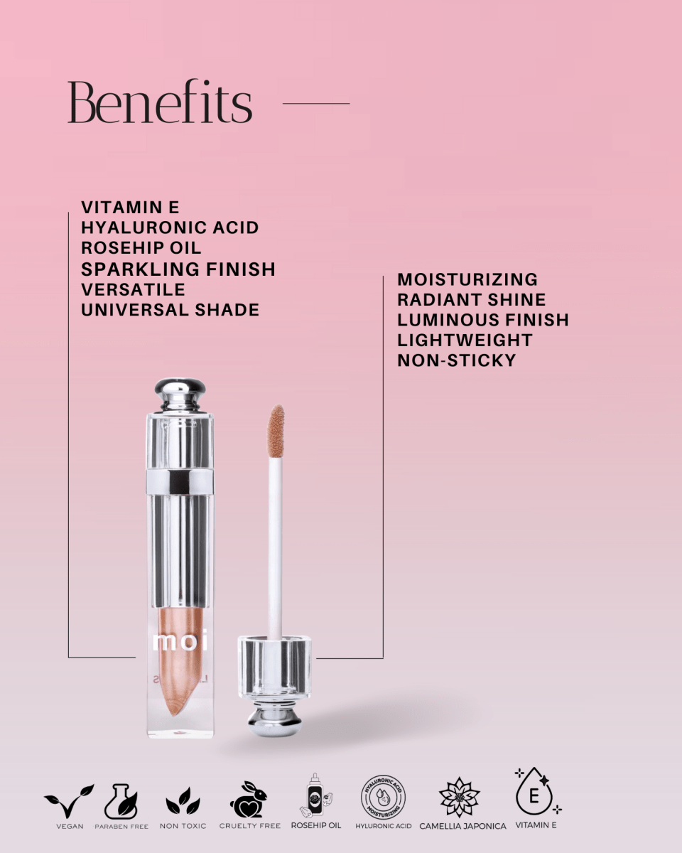 Hydrating Lip Gloss / Think Pink - Moi Beauty by You Cosmetics