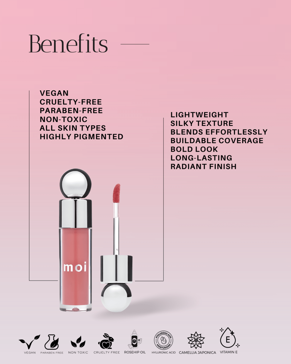 Hydrating Liquid Blush / Coral Crush - Moi Beauty by You Cosmetics