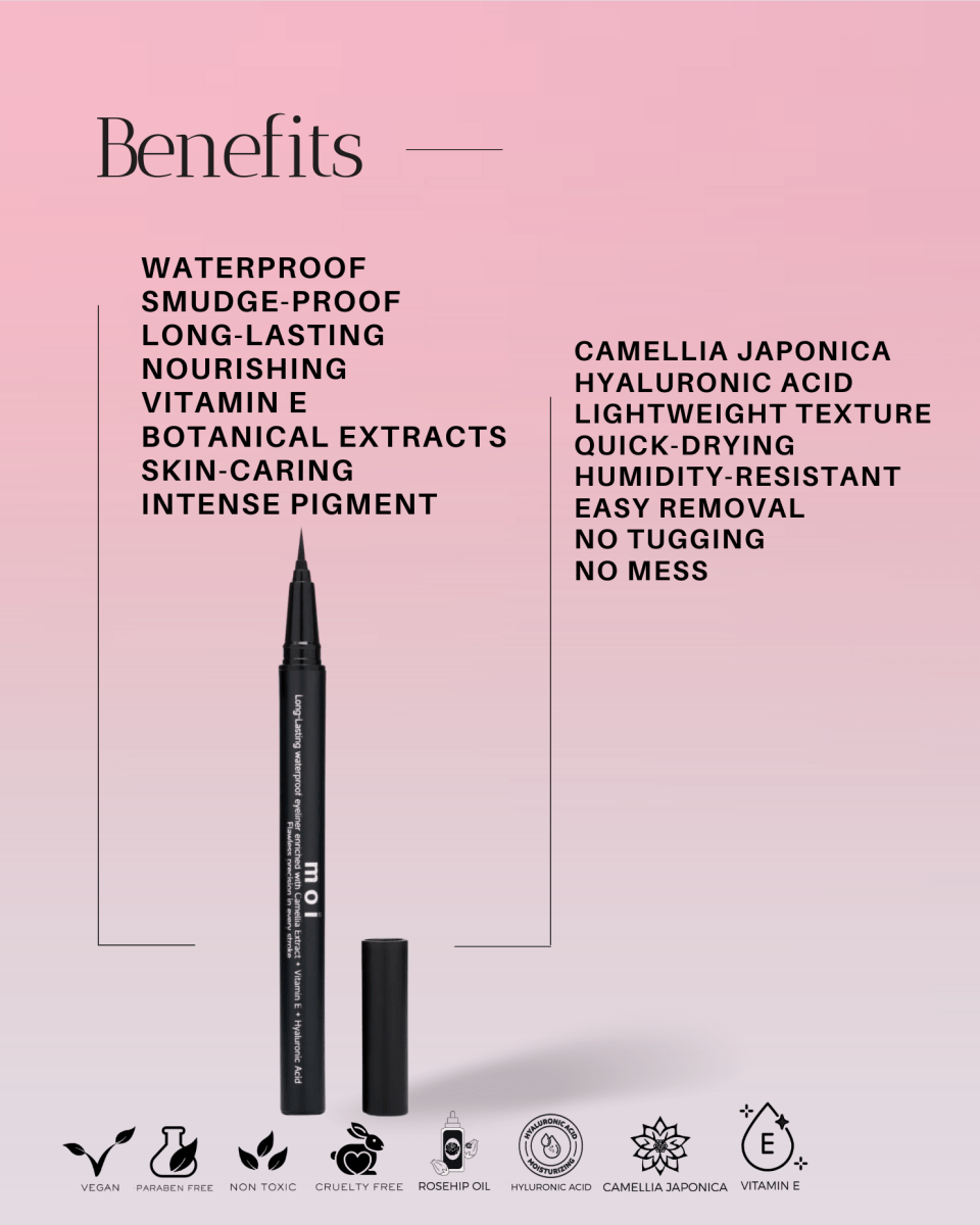 Waterproof Long Lasting Liquid Eyeliner - Moi Beauty by You Cosmetics
