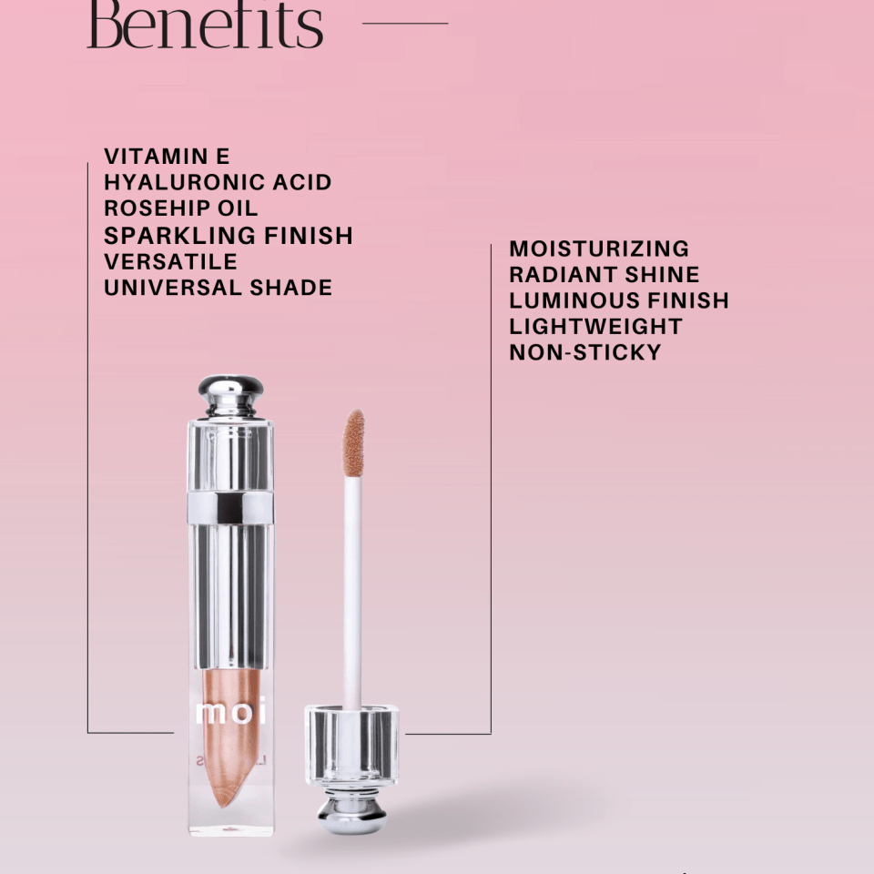 c'est moi beauty reflect lip gloss in bliss Hydrating Lip Gloss / Bliss Nude